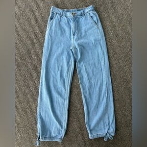 Zara 100% Cotton Pull On Jeans Size Small